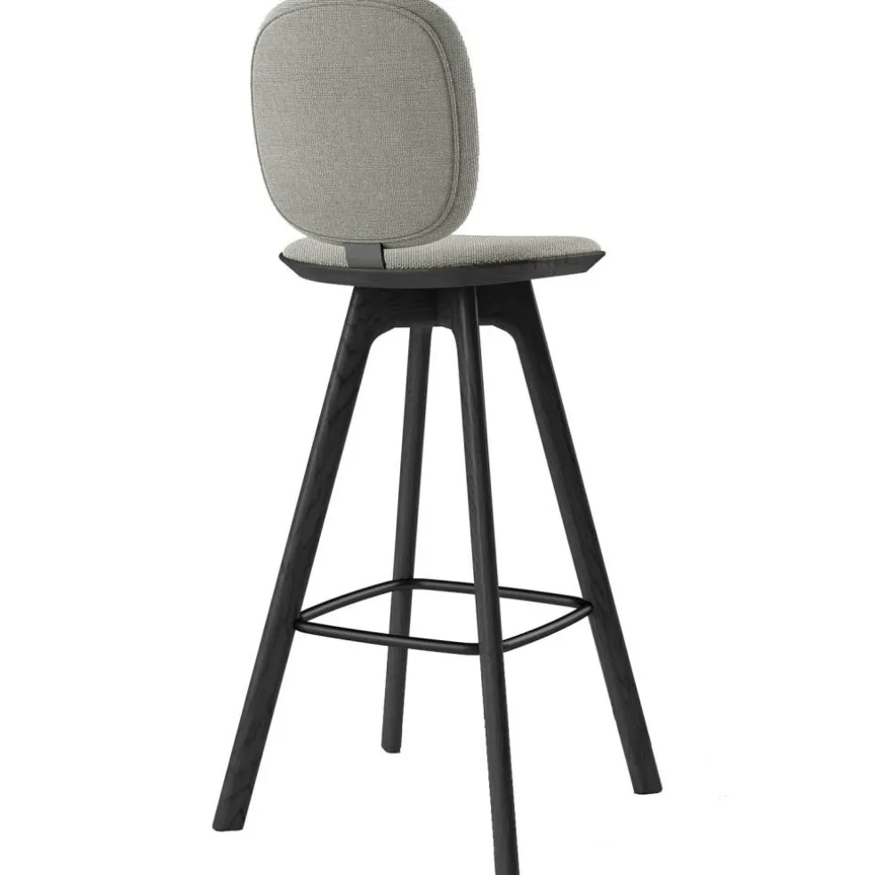 Pauline Comfort Barstol 75 cm, Svartlackad Ek / Hallingdal Grå