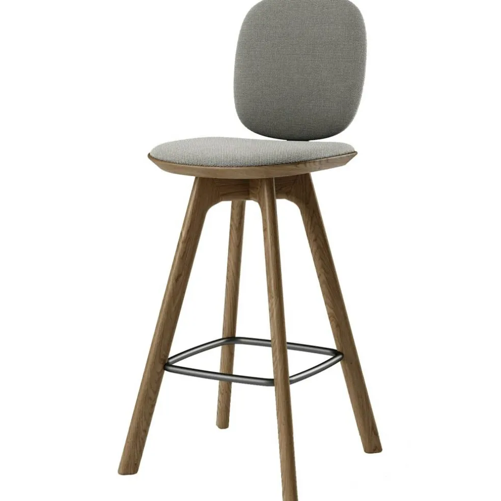 Pauline Comfort Barstol 75 cm, Rökt Ek / Hallingdal Grå