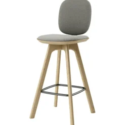 Pauline Comfort Barstol 75 cm, Oljad Ek / Hallingdal Grå
