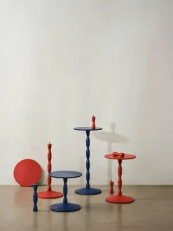 Pedestal Sidobord Ek, Blå