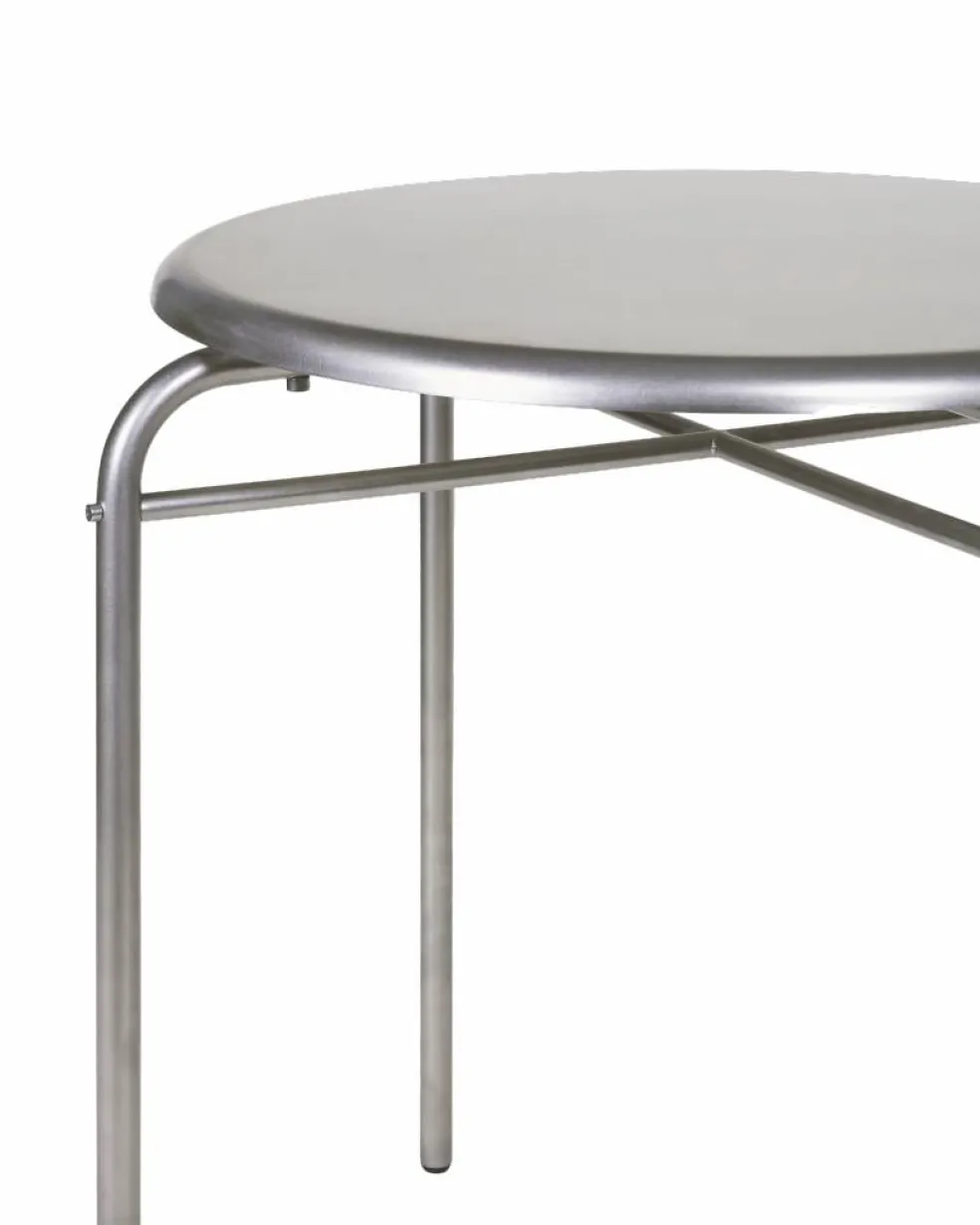 Petit Rond Bord Rostfritt Stål, Ø90 cm
