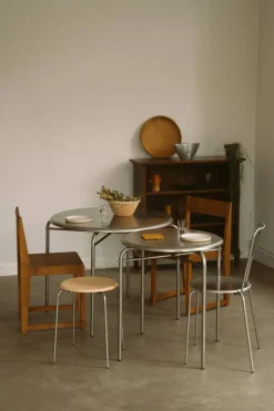Petit Rond Bord Rostfritt Stål, Ø65 cm