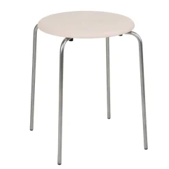 Petit Rond Pall, Rostfritt Stål / Läder