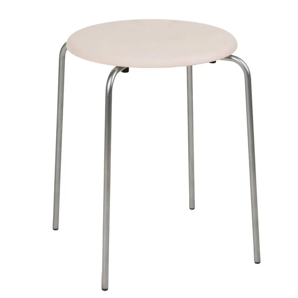 Petit Rond Pall, Rostfritt Stål / Läder