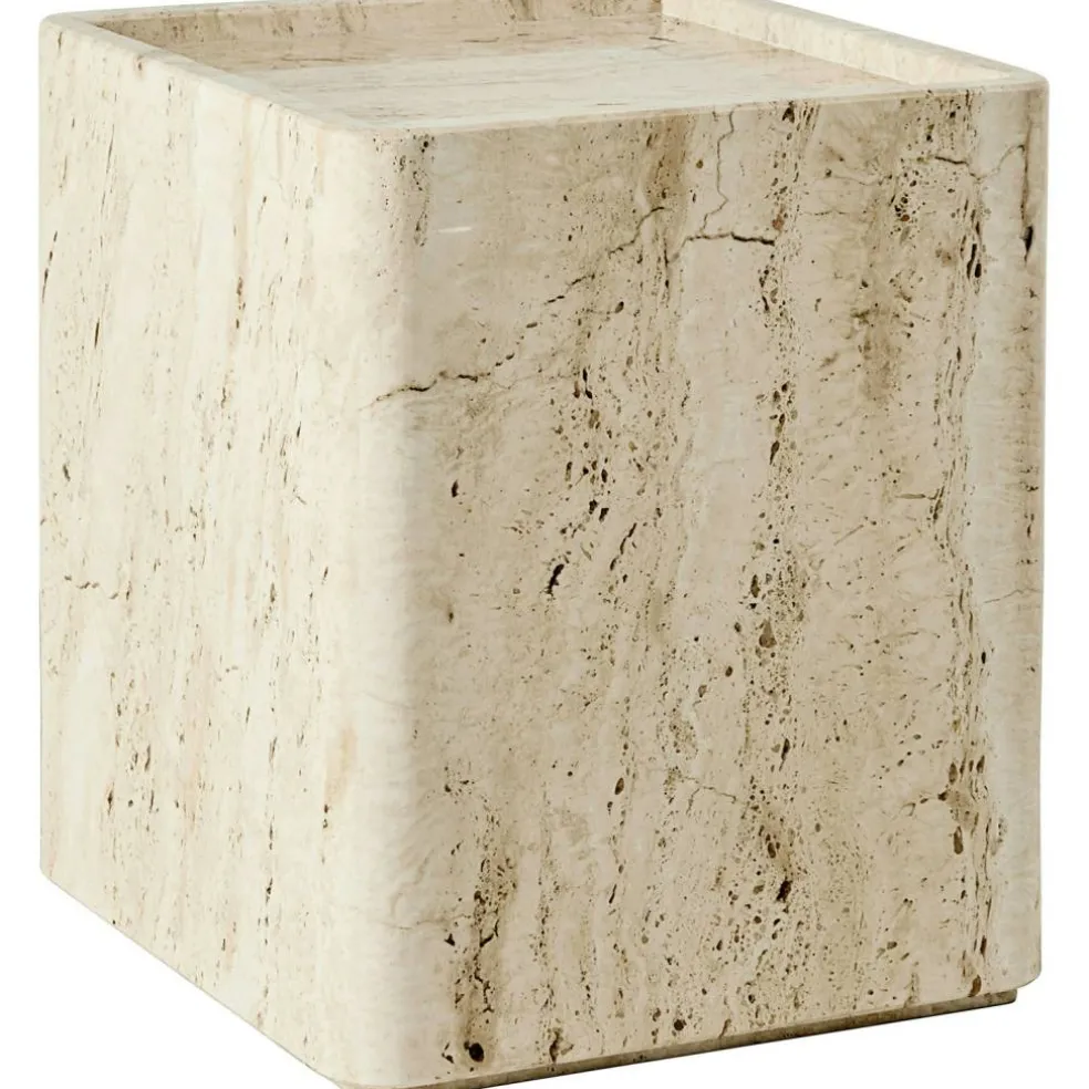 Pietra Sidobord 33x33 cm, Travertin