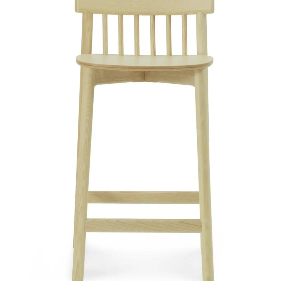 Pind Barstol 75 cm, Klarlackad Ask