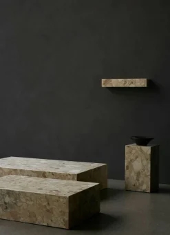 Plinth Low Soffbord 100x60 cm, Kunis Breccia Marmor