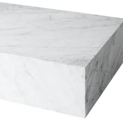 Plinth Low Soffbord 100x60 cm, Carrara Marmor