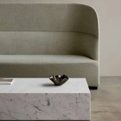 Plinth Low Soffbord 100x60 cm, Carrara Marmor