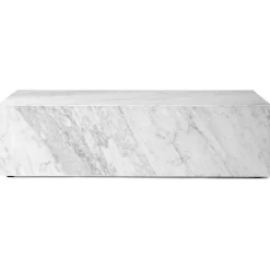 Plinth Low Soffbord 100x60 cm, Carrara Marmor