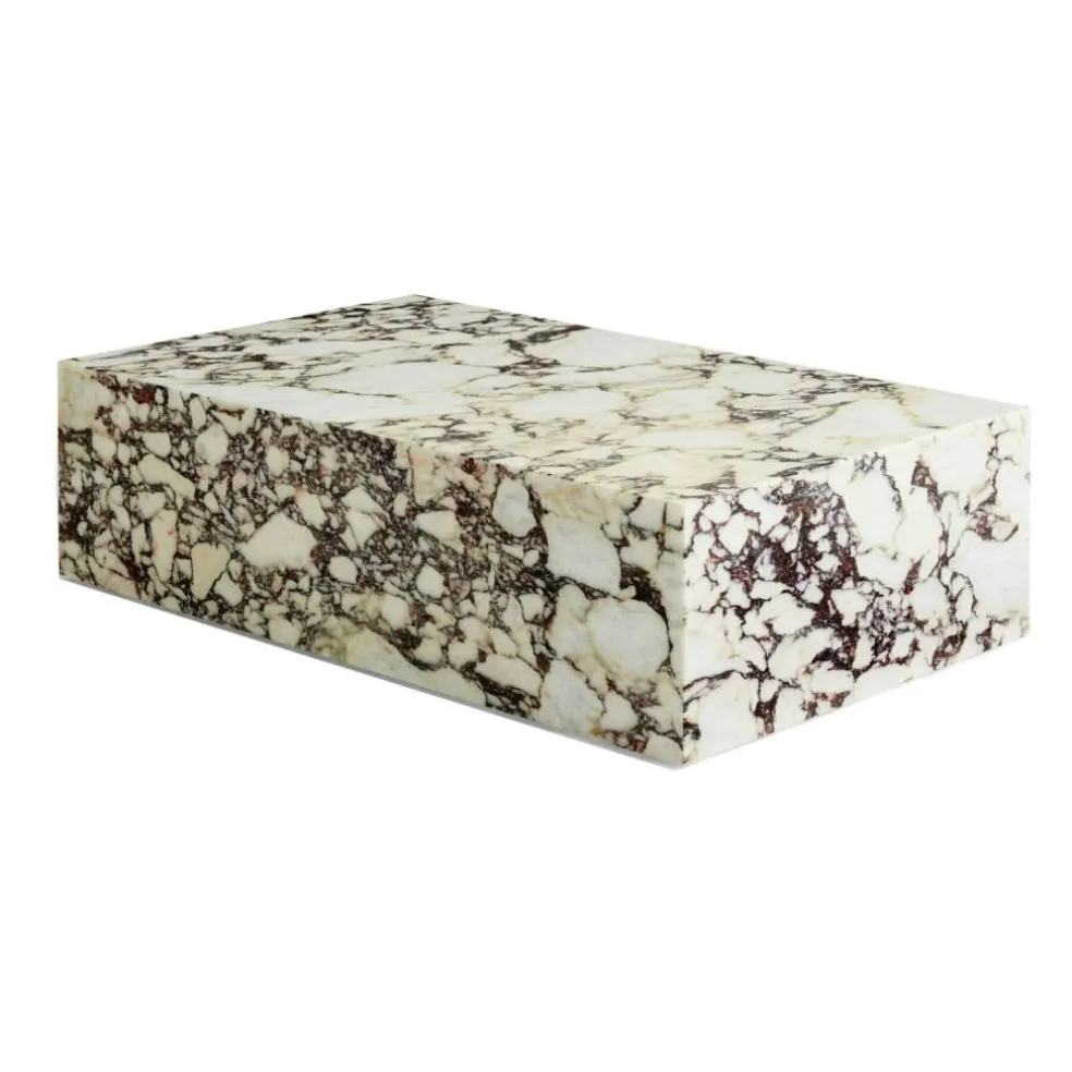 Plinth Low Soffbord 100x60 cm, Calacatta Viola Marmor