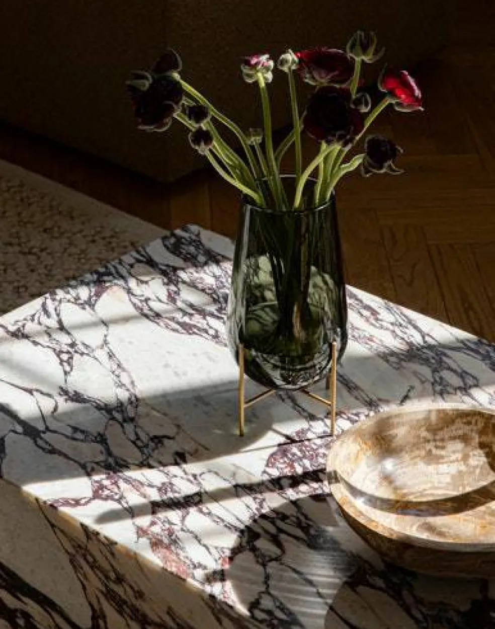 Plinth Low Soffbord 100x60 cm, Calacatta Viola Marmor