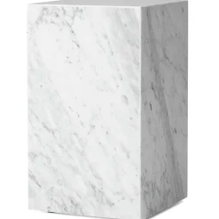 Plinth Tall Sidobord 51x30 cm, Carrara Marmor