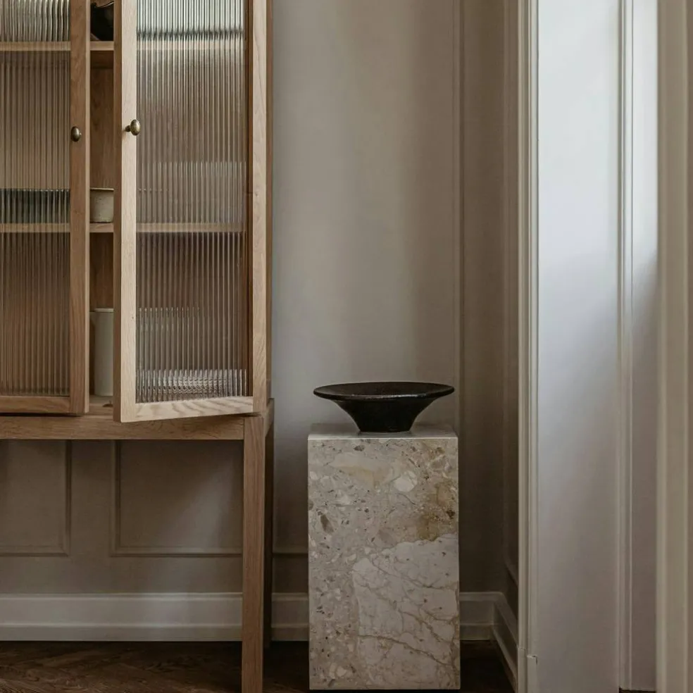 Plinth Tall Sidobord 51x30 cm, Kunis Breccia Marmor