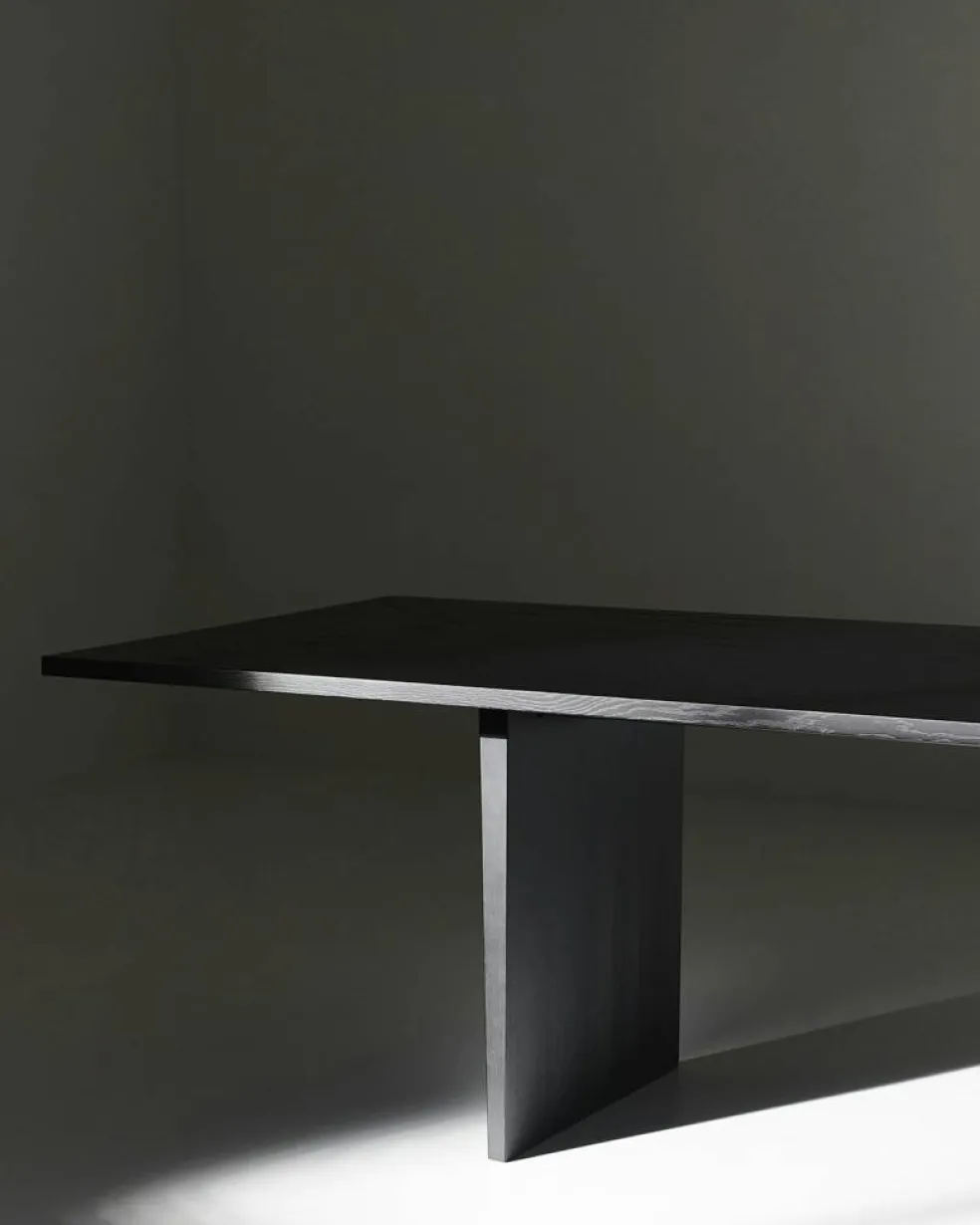 Private Matbord 260 cm, Svartbetsad Ask