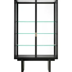 Private Vitrinskåp 110x45x191 cm, Brunsvart Betsad Ek