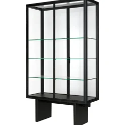 Private Vitrinskåp 110x45x191 cm, Brunsvart Betsad Ek