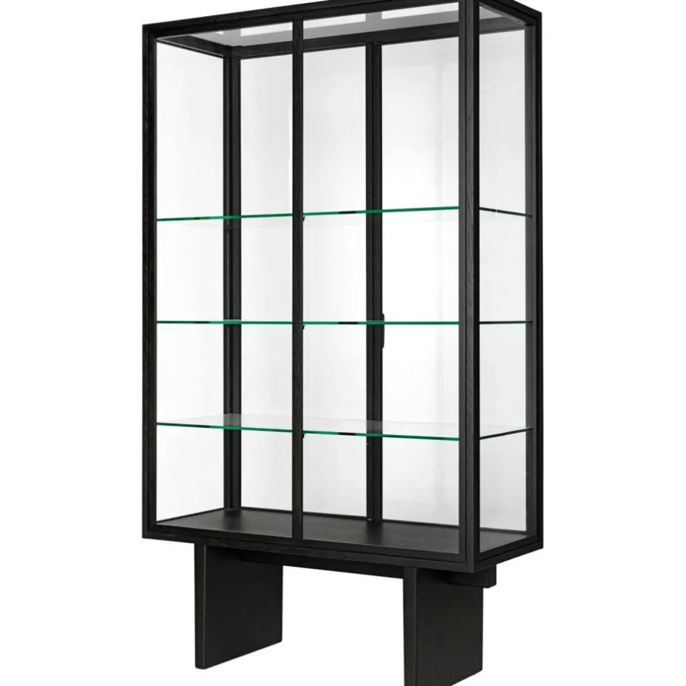 Private Vitrinskåp 110x45x191 cm, Brunsvart Betsad Ek