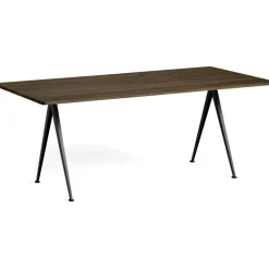 Pyramid 02 Matbord 85x190 cm, Svart / Rökt Ek