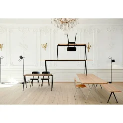 Pyramid Bench 12 190X40, Black Frame/Smoked