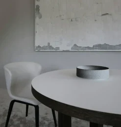 Quarter Matbord Ø120 cm, Rökt Ek/Vit Laminat