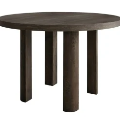 Quarter Matbord Ø120 cm, Rökt Ek