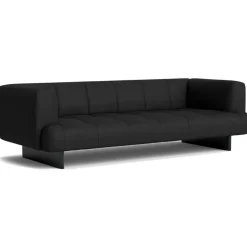 Quilton Lift 3-Sitssoffa, Sense Läder Svart / Svart Ek