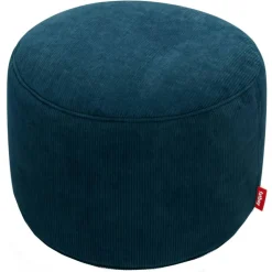Recycled Point Cord Sittpuff Ø50 cm, Deep Blue