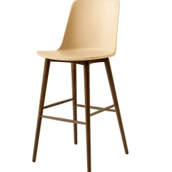 Rely HW133 Högt Ryggstöd 75 cm, Lackerad Valnöt / Beige Sand