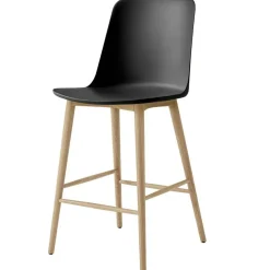 Rely HW128 Högt Ryggstöd 65 cm, Lackerad Ek / Svart