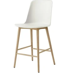 Rely HW128 Högt Ryggstöd 65 cm, Lackerad Ek / Vit