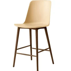 Rely HW128 Högt Ryggstöd 65 cm, Lackerad Valnöt / Beige Sand