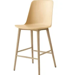Rely HW128 Högt Ryggstöd 65 cm, Lackerad Ek / Beige Sand