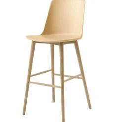 Rely HW133 Högt Ryggstöd 75 cm, Lackerad Ek / Beige Sand