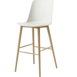 Rely HW133 Högt Ryggstöd 75 cm, Lackerad Ek / Vit
