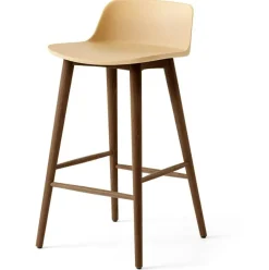Rely HW118 Lågt Ryggstöd 65 cm, Lackerad Valnöt / Beige Sand