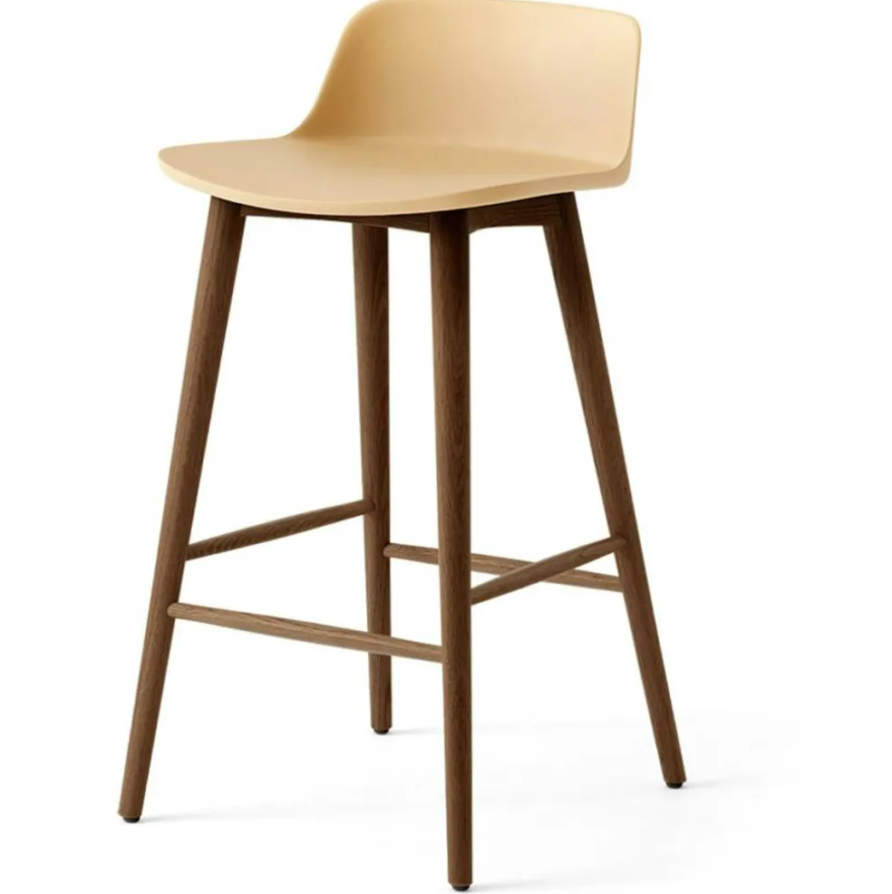 Rely HW118 Lågt Ryggstöd 65 cm, Lackerad Valnöt / Beige Sand