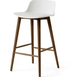 Rely HW118 Lågt Ryggstöd 65 cm, Lackerad Valnöt / Vit