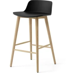 Rely HW118 Lågt Ryggstöd 65 cm, Lackerad Ek / Svart