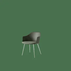 Rely HW34 Matstol Med Armstöd Polstrad Sits Bronze Green/Krom/Canvas 0926