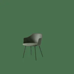 Rely HW34 Matstol Med Armstöd Polstrad Sits Bronze Green/Svart/Canvas 0926