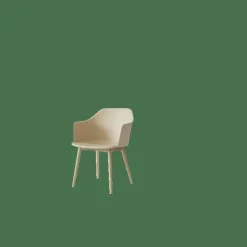 Rely HW76 Matstol Med Armstöd Beige Sand/Klarlackad Ek