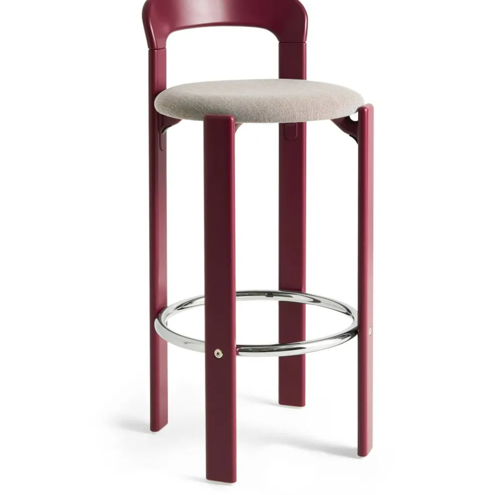 Rey Barstol Klädd 75 cm, Grape Red