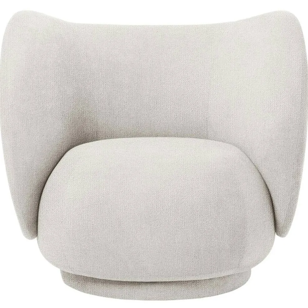 Rico Boucle Loungestol, Off-white