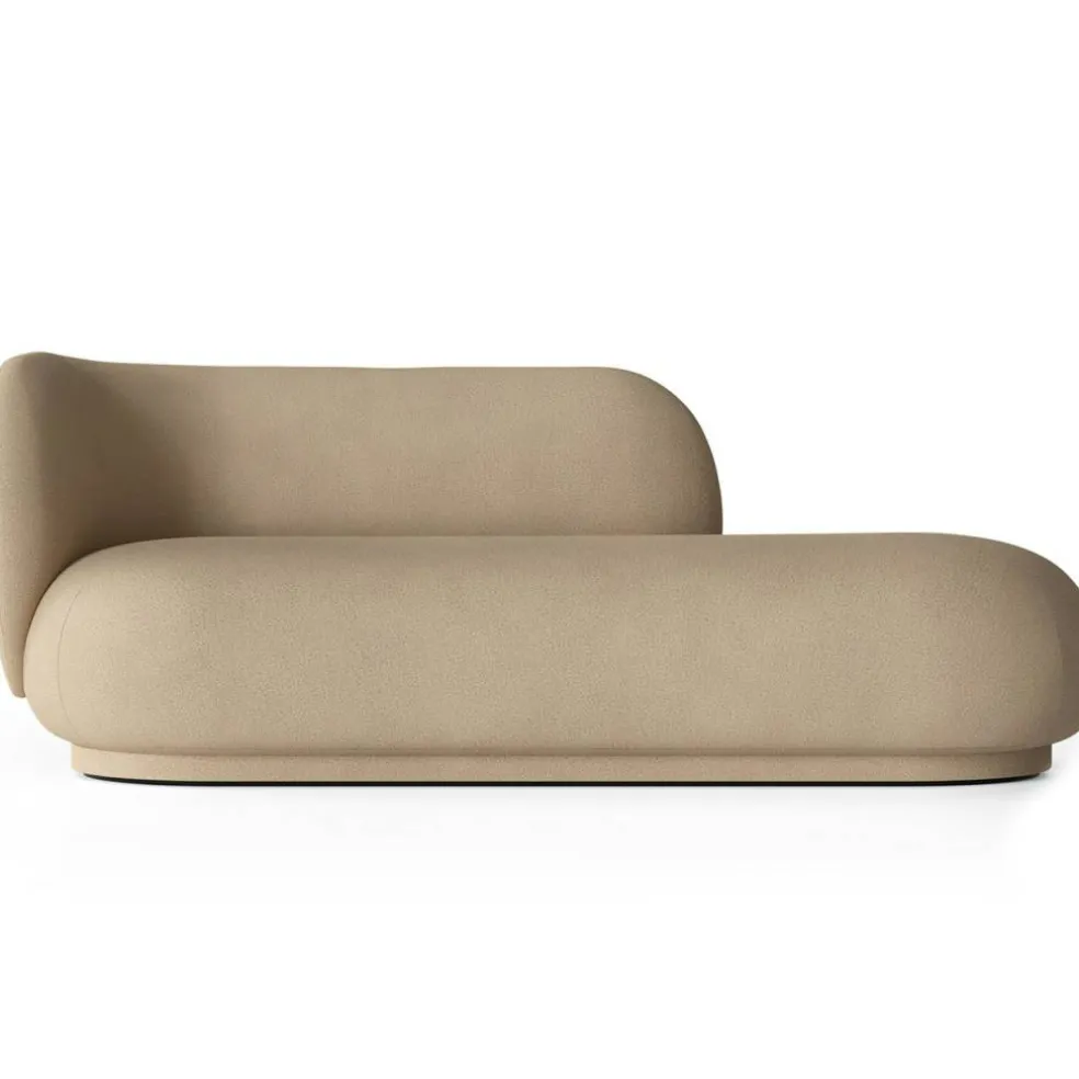 Rico Brushed Divan Vänster, Sand