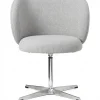 Rico Dining Swivel Bouclé Stol, Off-white