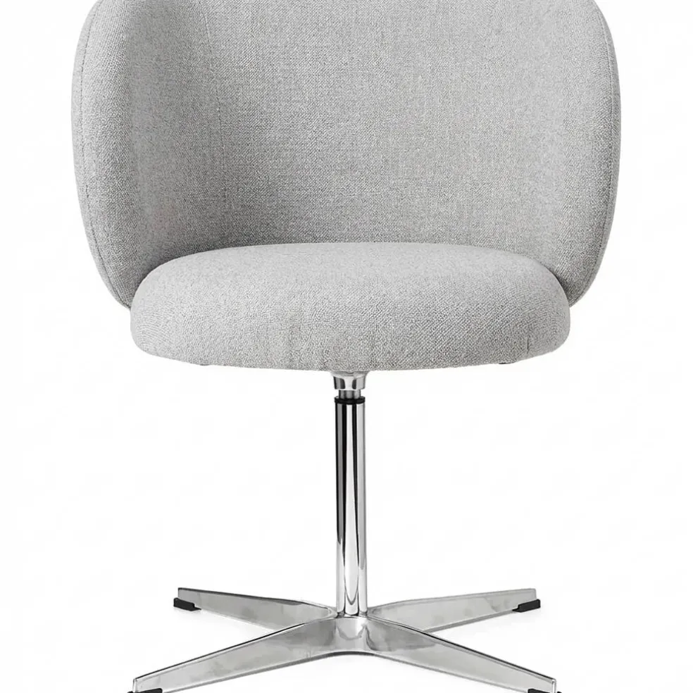 Rico Dining Swivel Bouclé Stol, Off-white
