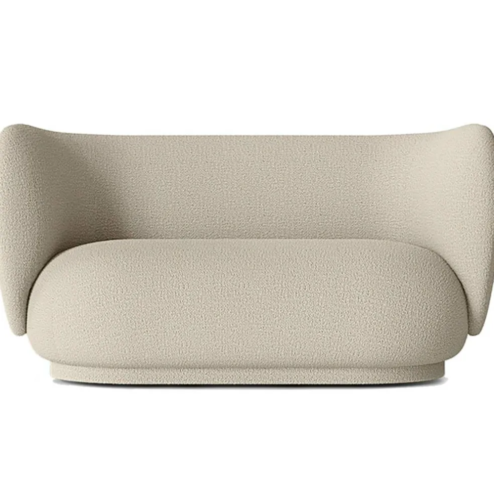 Rico Wool Boucle 2-Sitssoffa, Natur