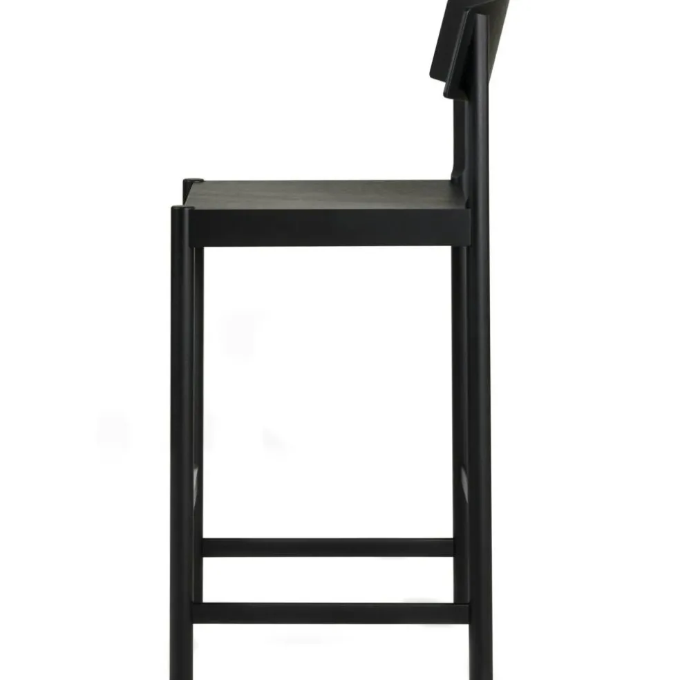 Rod Barstol 65 cm, Svartbetsad Ask
