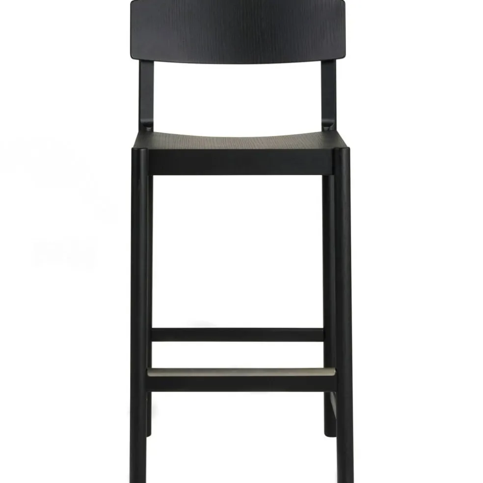 Rod Barstol 65 cm, Svartbetsad Ask